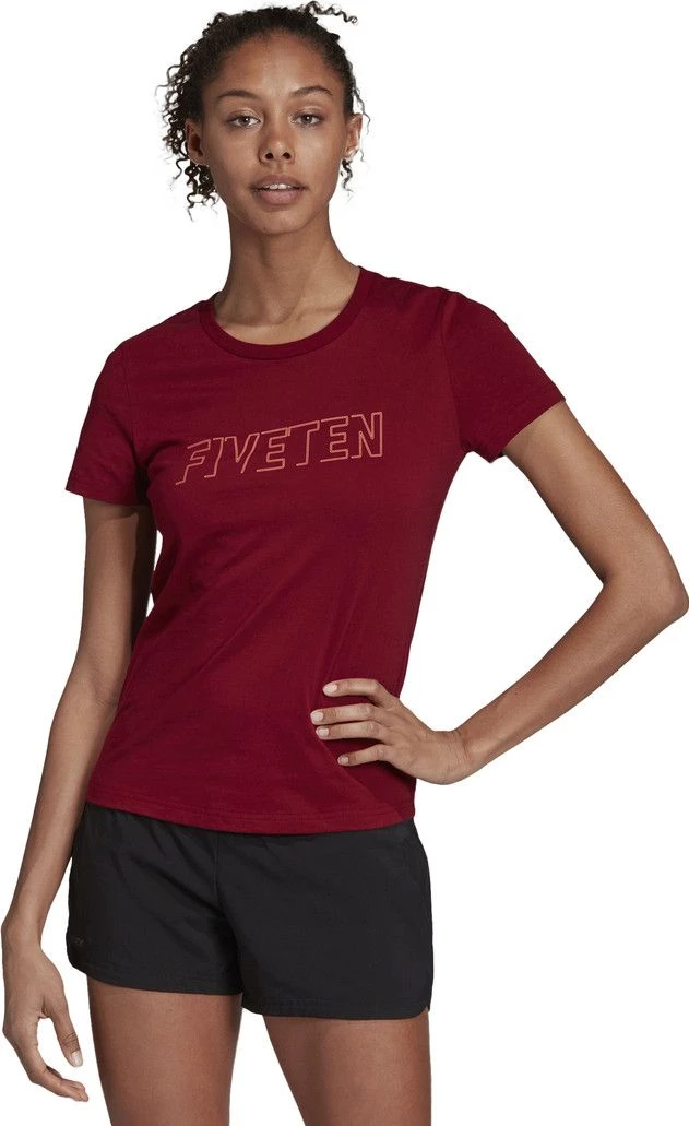 Adidas Five Ten T-Shirt Women Red 3 Adidas Five Ten T-Shirt Women Red - Image 3