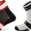Spiuk XP Summer Mid Socks (2 Pairs Pack) Black White Red