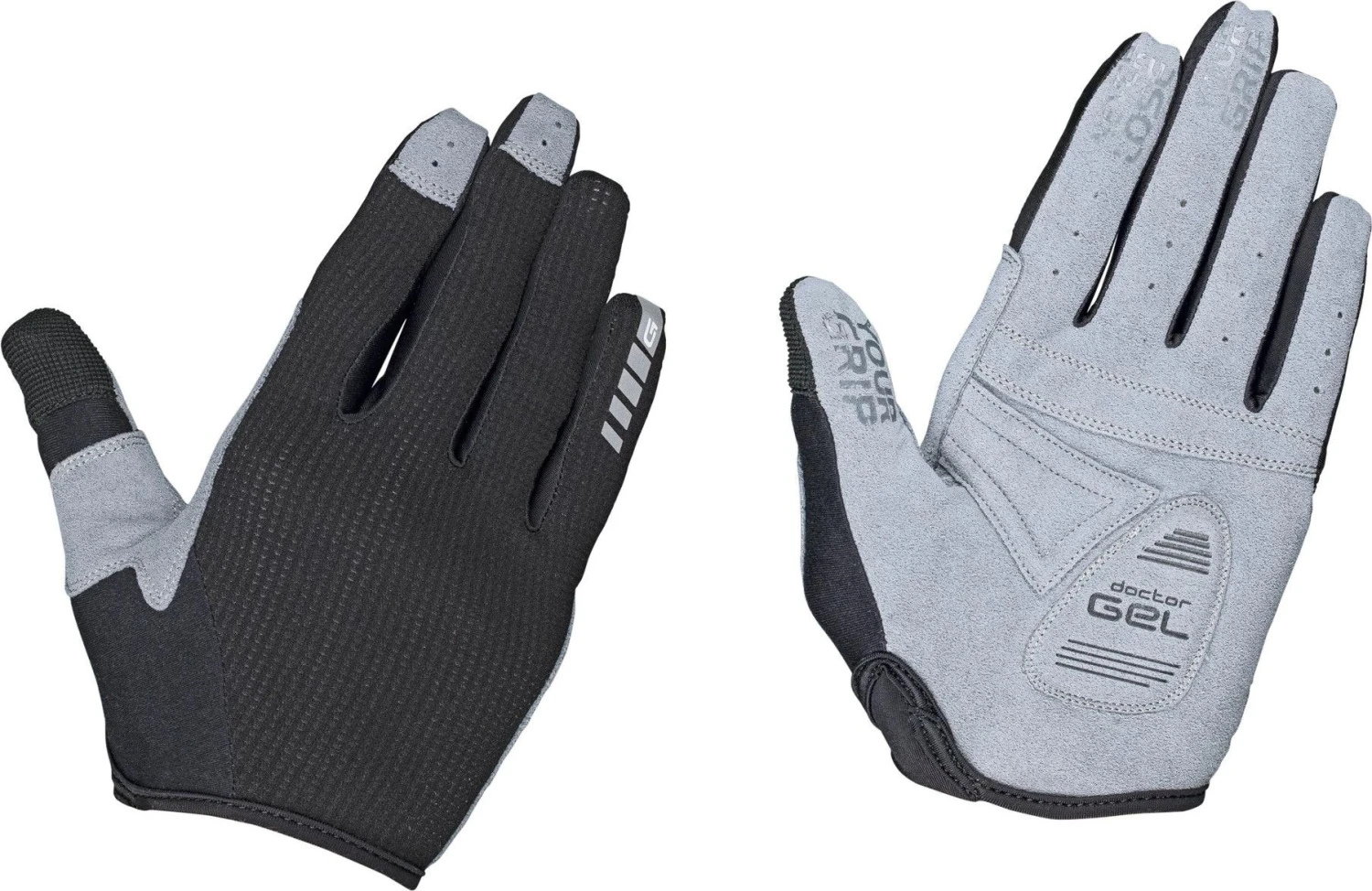 GripGrab Shark Women Long Gloves Grey 6 GripGrab Shark Women Long Gloves Grey - Image 6