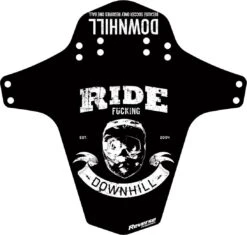 Front Mudguard Reverse Because Downhill Black / White