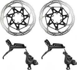 Sram Level TLM Pair Of Brakes 95cm 200cm Black With SRAM Centerline X Rounded 6 Bolt Disc 160 Mm