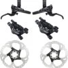 Pair Of Brakes Shimano XT M8120 R Sine (without Disc) 170cm 100cm Black With Shimano XT Disc Brake SM RT 86 203 Mm + 180 Mm