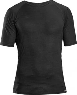 GripGrab Merino Polyfibre Short Sleeve Winter Base Layer Black