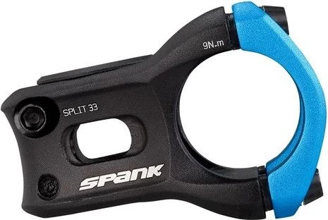 Spank Split Stem 0° 31.8 Mm Black Blue 2 Spank Split Stem 0° 31.8 Mm Black Blue - Image 2