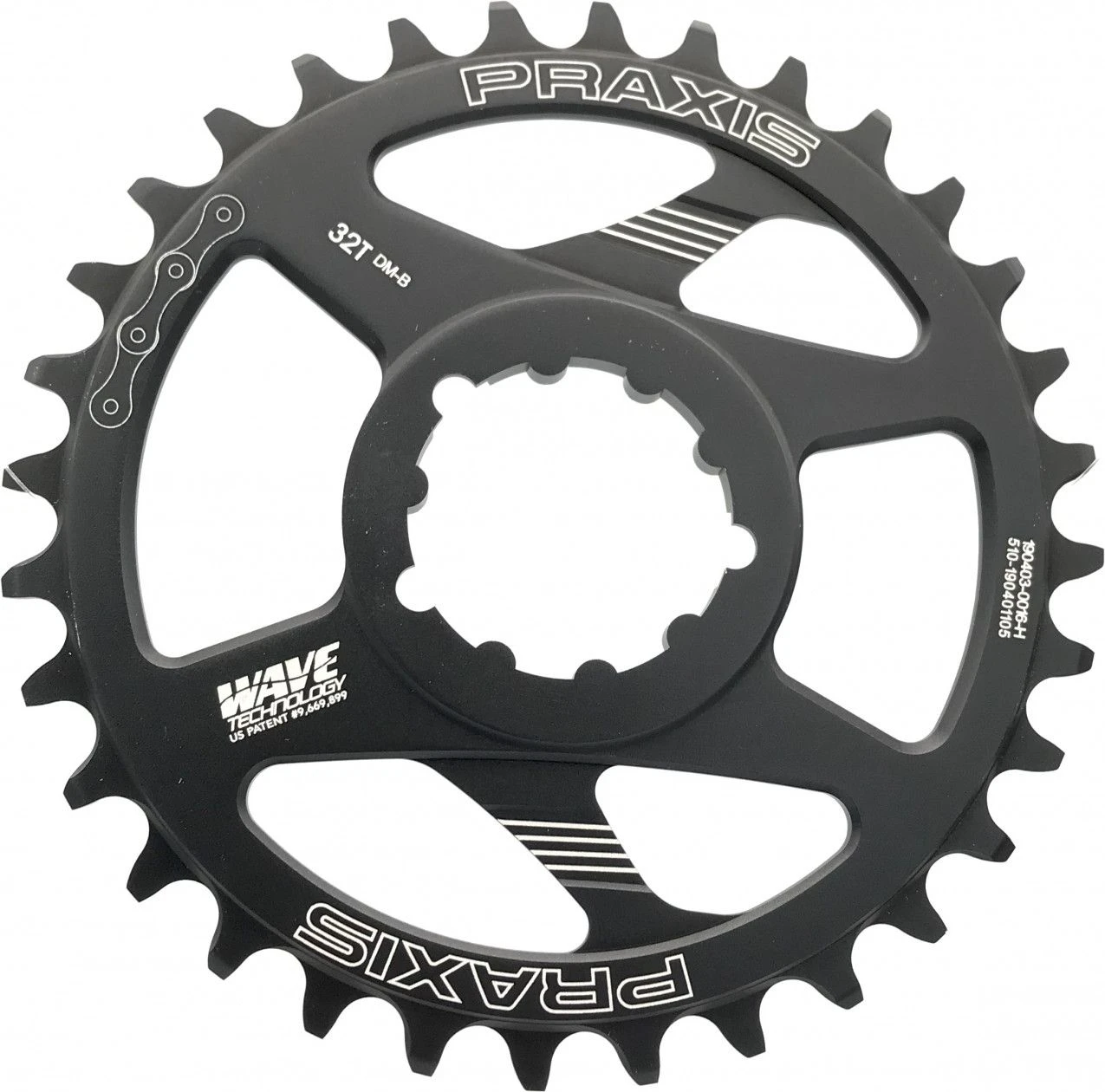 Praxis Works Direct Mount DM3 MTN Wave Boost Chainring Black 1 Praxis Works Direct Mount DM3 MTN Wave Boost Chainring Black