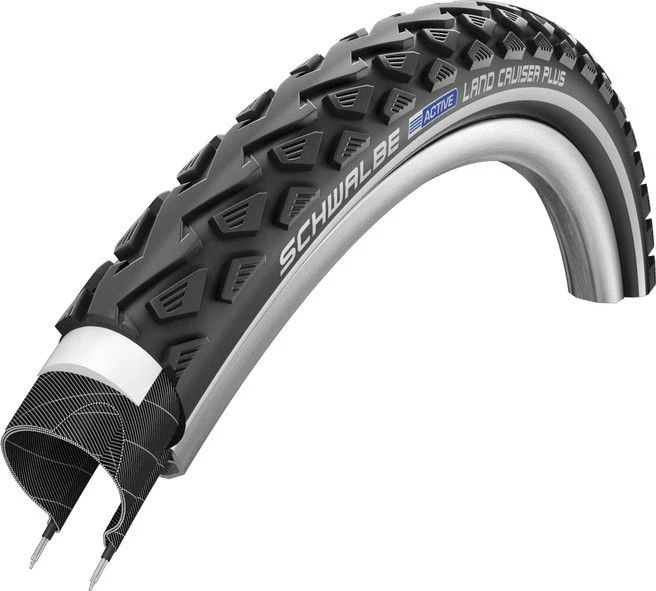 Schwalbe Land Cruiser Plus 26'' Tire Tubetype Wire TwinSkin PunctureGuard SBC Black-Reflex E-Bike E-25 1 Schwalbe Land Cruiser Plus 26'' Tire Tubetype Wire TwinSkin PunctureGuard SBC Black-Reflex E-Bike E-25