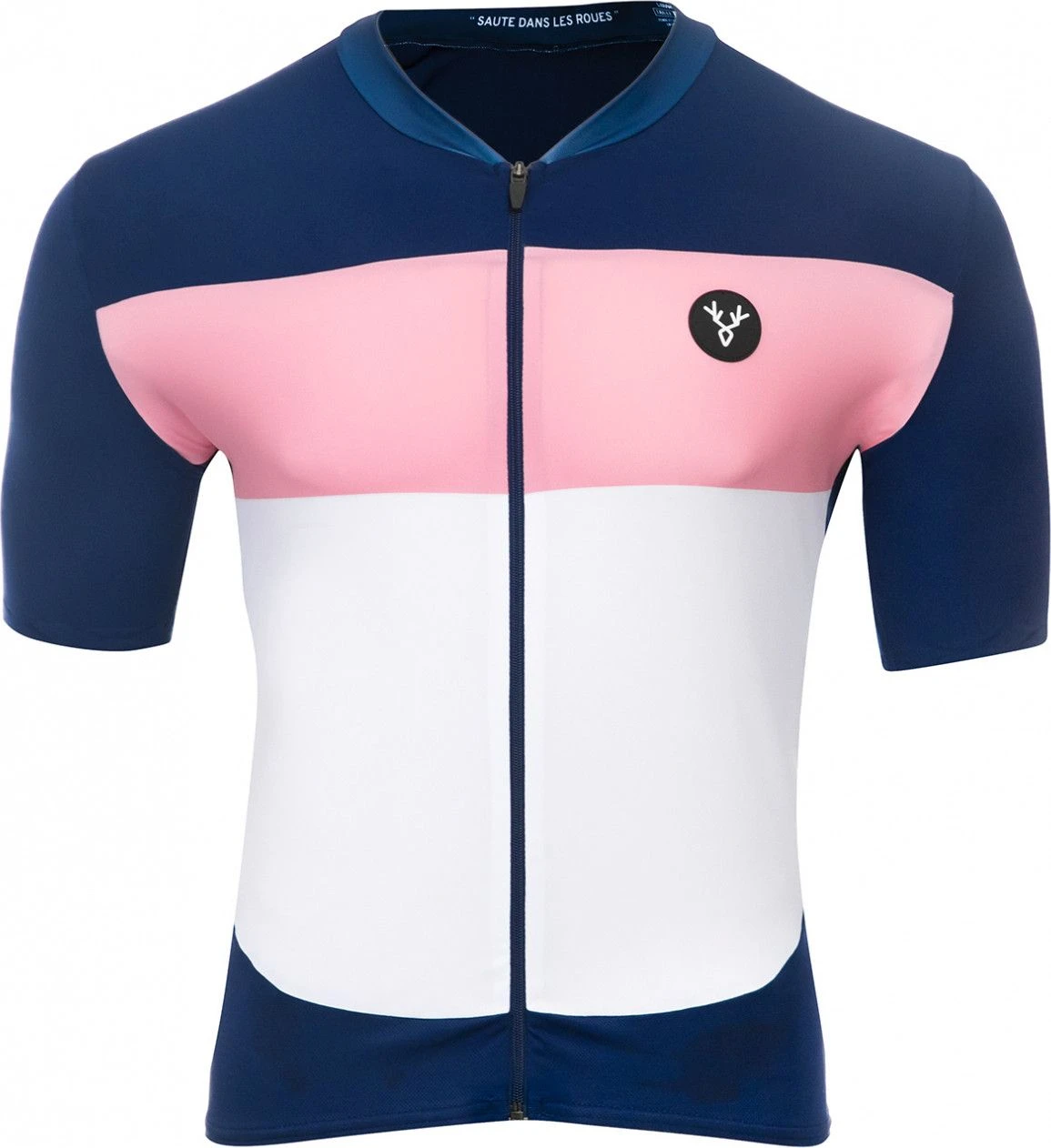 LeBram Eze Short Sleeve Jersey Navy Blue Pink Slim Fit 2 LeBram Eze Short Sleeve Jersey Navy Blue Pink Slim Fit - Image 2