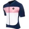 LeBram Eze Short Sleeve Jersey Navy Blue Pink Slim Fit