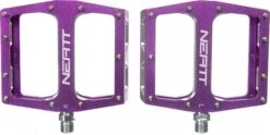 Pair Of Neatt Attack V2 XL 11 Pin Flat Pedals Purple