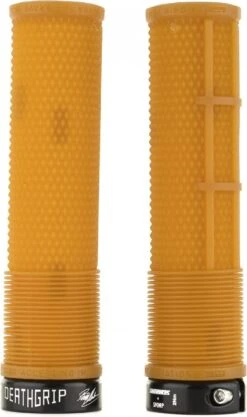 DMR DeathGrip Flangeless Grips Orange Gum