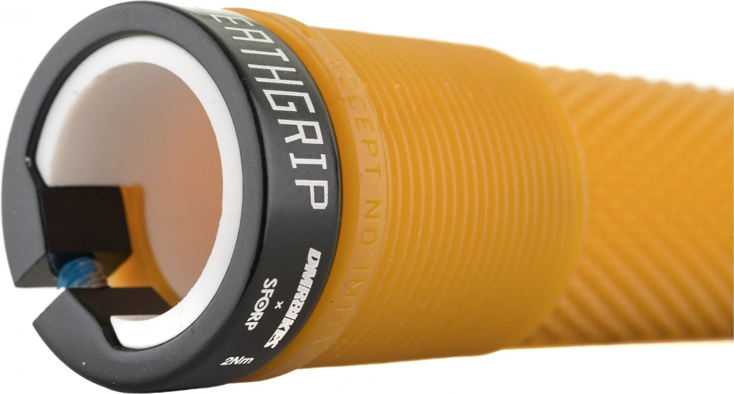 DMR DeathGrip Flangeless Grips Orange Gum 2 DMR DeathGrip Flangeless Grips Orange Gum - Image 2