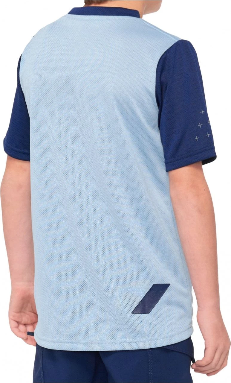 100% Ridecamp Kid's Short Sleeve Jersey Blue 2 100% Ridecamp Kid's Short Sleeve Jersey Blue - Image 2