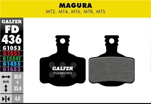 Pair Of Galfer Semi-metallic Magura MT2 / MT4 / MT6 / MT8 / MTS Standard Brake Pads 2 Pair Of Galfer Semi-metallic Magura MT2 / MT4 / MT6 / MT8 / MTS Standard Brake Pads - Image 2