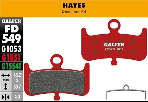 Pair Of Galfer Semi-Metallic Hayes Dominion A4 Advanced Brake Pads 2 Pair Of Galfer Semi-Metallic Hayes Dominion A4 Advanced Brake Pads - Image 2