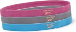 Reebok Sports Headbands 3-Pack Pink/Grey/Blue