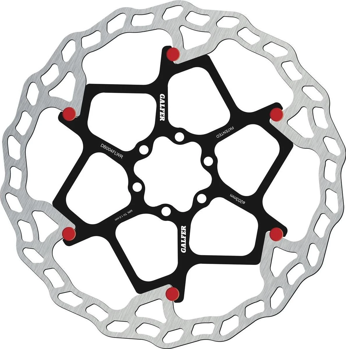 Galfer Floating Disc Wave 6-Bolt (Red Pins) 2 Galfer Floating Disc Wave 6-Bolt (Red Pins) - Image 2