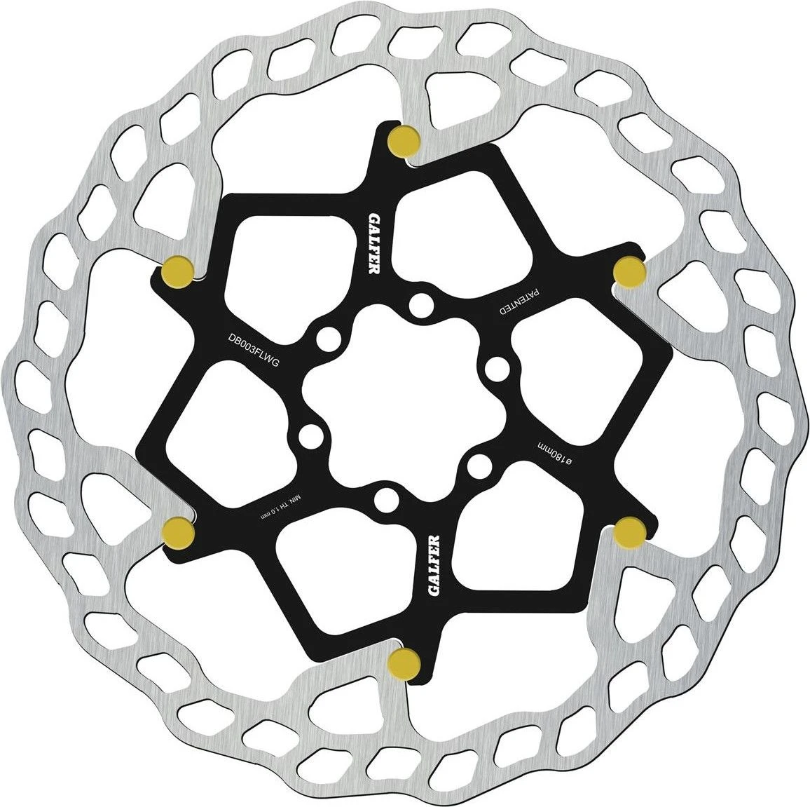 Galfer Floating Disc Wave 6-Bolt (Gold Pins) 1 Galfer Floating Disc Wave 6-Bolt (Gold Pins)