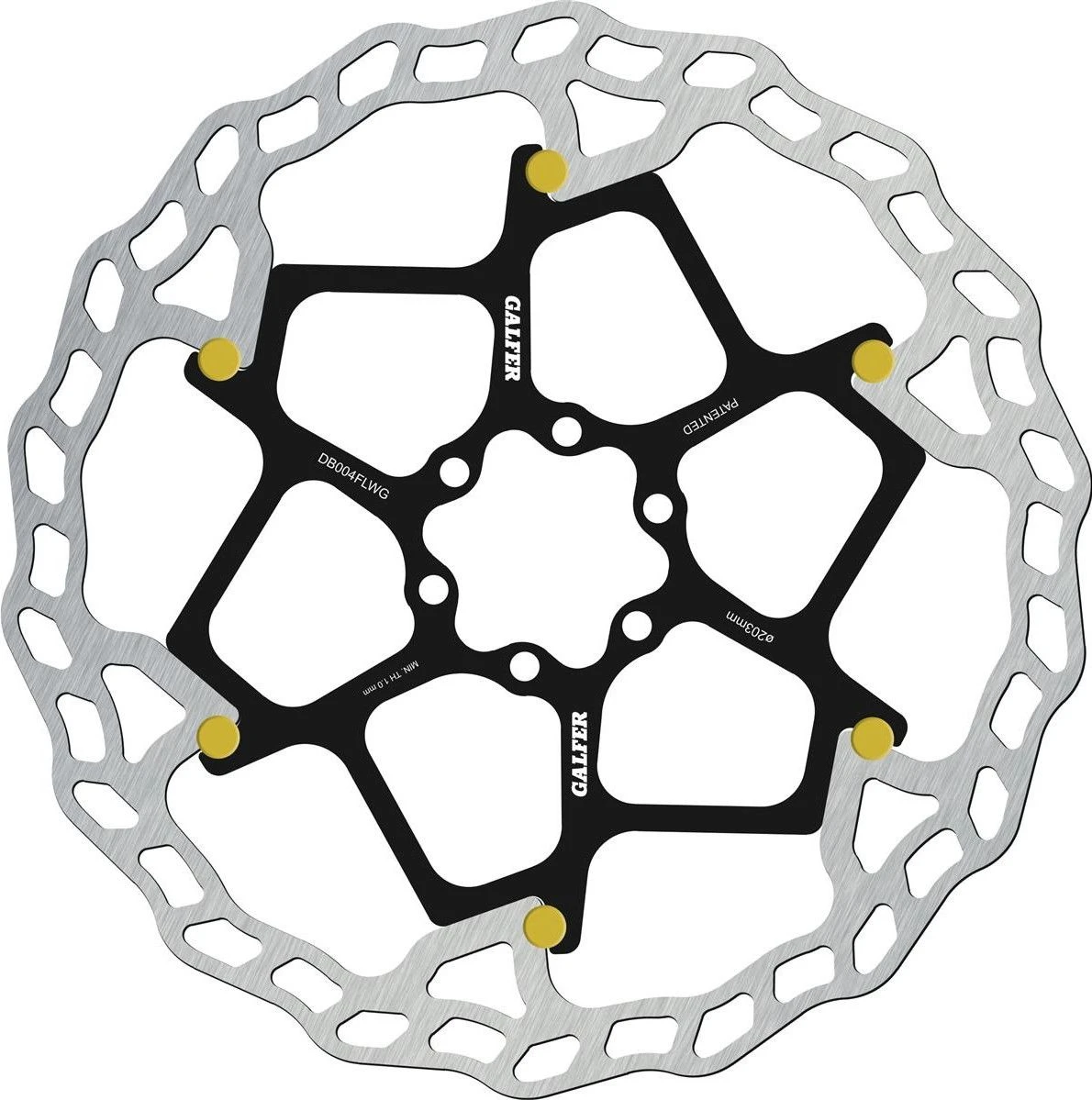 Galfer Floating Disc Wave 6-Bolt (Gold Pins) 2 Galfer Floating Disc Wave 6-Bolt (Gold Pins) - Image 2