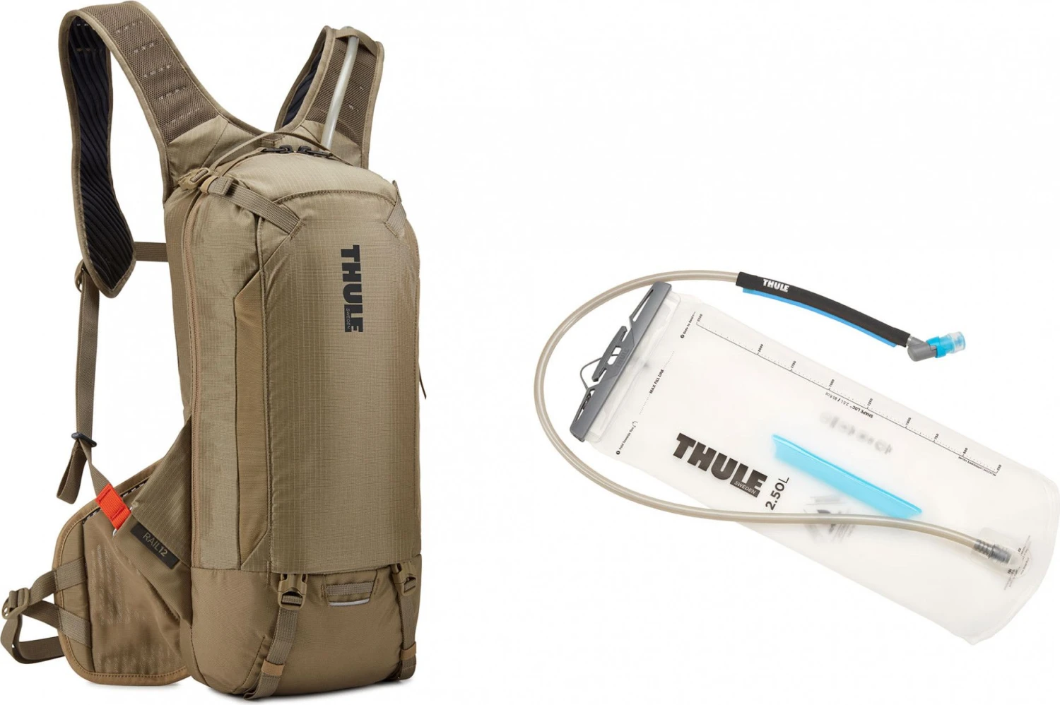 Thule Rail 12L Backpack Black Grey + Thule 2.5L Bladder 9 Thule Rail 12L Backpack Black Grey + Thule 2.5L Bladder - Image 9