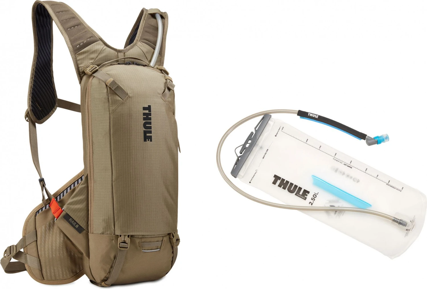 Thule Rail 8L Backpack Black Grey + Thule 2.5L Bladder 9 Thule Rail 8L Backpack Black Grey + Thule 2.5L Bladder - Image 9