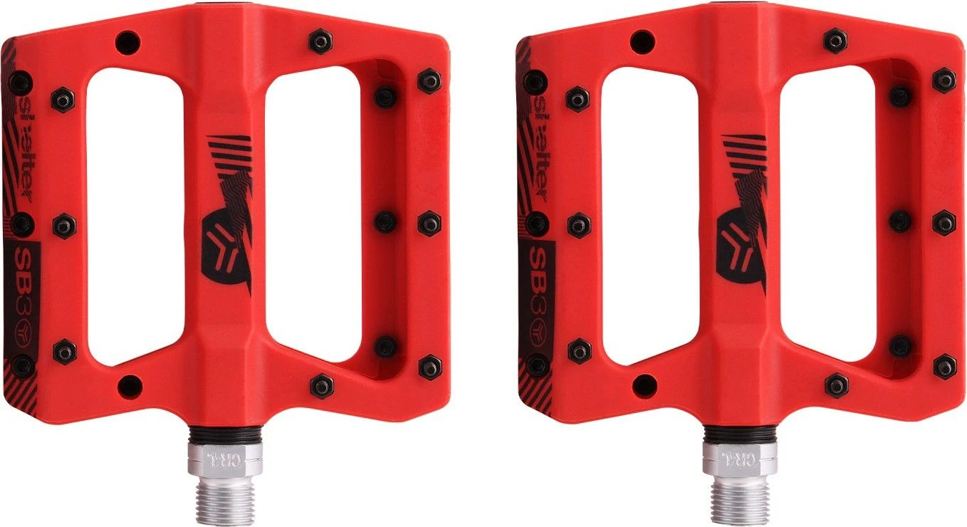 Pair Of Flat Pedals SB3 Shelter Red 1 Pair Of Flat Pedals SB3 Shelter Red