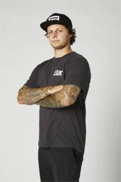 Fox Traditional Premium Short Sleeve T-Shirt Black / White -MAXXIS Sales 1999700603d071bb4e085.26997739