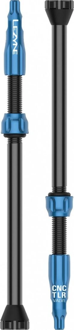 Lezyne CNC TLR 44mm Tubeless Valves Black / Blue