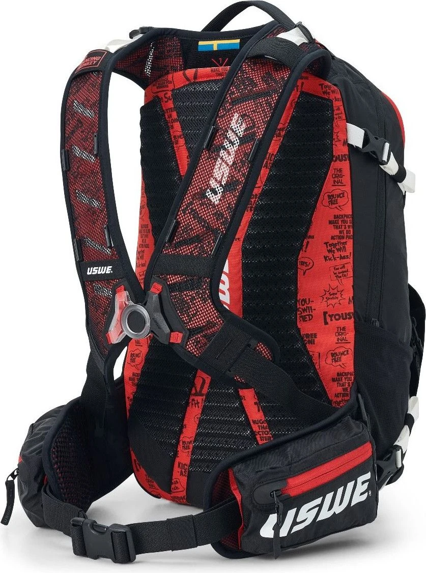 USWE Flow 16 Hydratation Bag Black / Red 2 USWE Flow 16 Hydratation Bag Black / Red - Image 2