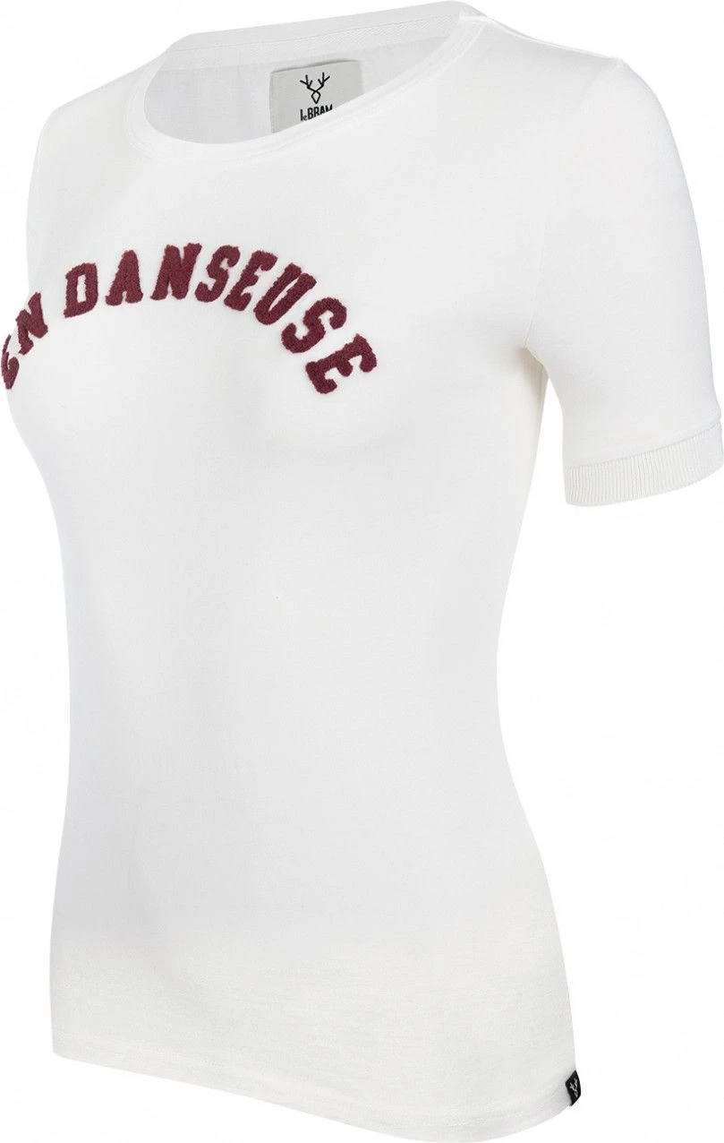 LeBram Womens Dancer Short Sleeve T-Shirt White Marshmallow 1 LeBram Womens Dancer Short Sleeve T-Shirt White Marshmallow