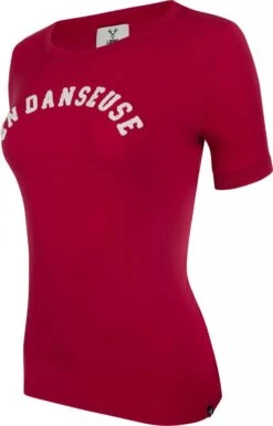 LeBram Woman In Red Winery Dancer Short Sleeve T-Shirt