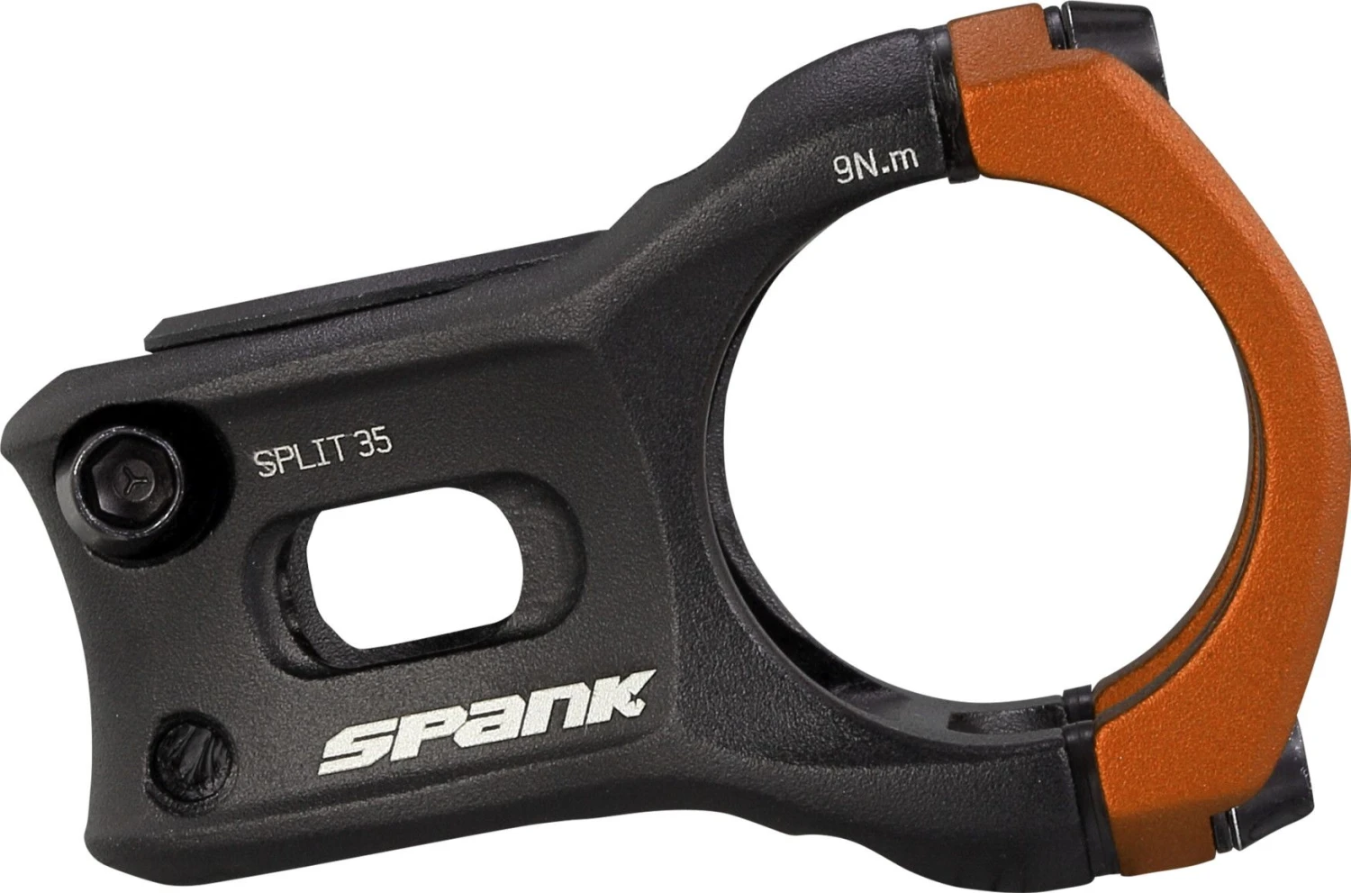 Spank Split 35 Mm 0° Stem Black / Orange 1 Spank Split 35 Mm 0° Stem Black / Orange