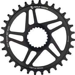 Wolf-tooth Wolf Tooth Direct Mount Chainring For Shimano Boost 3 Mm Drop-Stop ST For Shimano HyperGlide+ 12S Black