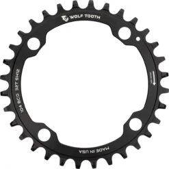 Wolf-tooth Wolf Tooth 104 BCD Chainring Drop-Stop ST For Shimano HyperGlide+ 12S Black