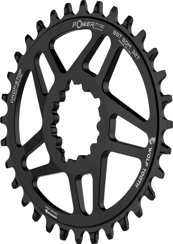 Wolf-tooth Wolf Tooth Elliptical Direct Mount Chainring For Sram Boost 3 Mm Drop-Stop A Black 2 Wolf-tooth Wolf Tooth Elliptical Direct Mount Chainring For Sram Boost 3 Mm Drop-Stop A Black - Image 2