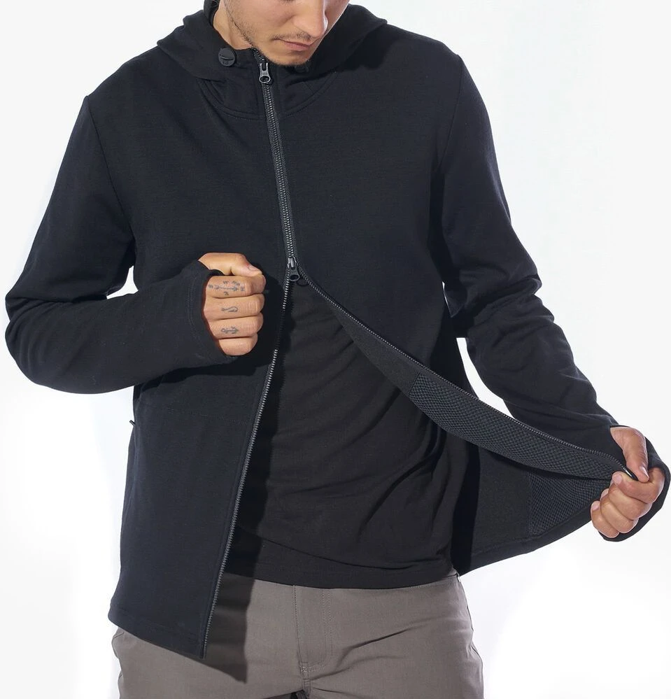 Chrome Merino Cobra 3.0 Hoodie Black 2 Chrome Merino Cobra 3.0 Hoodie Black - Image 2
