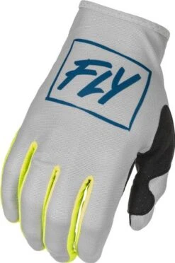 Fly Racing Lite Gloves Gray / Yellow / Blue / Black