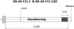 Black-bearing Front Axle Black Bearing RockShox QR 15 Mm - 125 - M15x1.5 - 17 Mm -MAXXIS Sales 2149562618117e48488f0.48228724