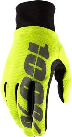 Pair Of 100% Hydromatic Winter Gloves Yellow / Black