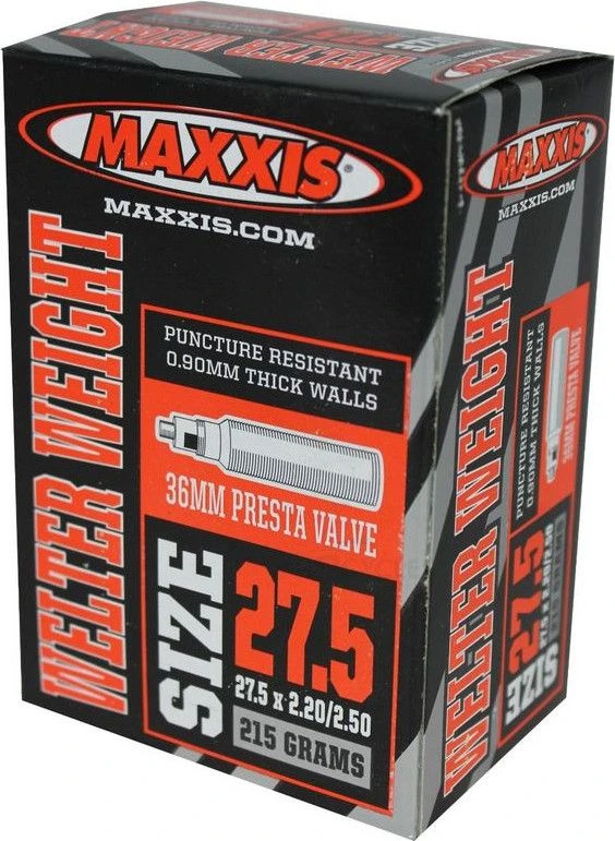 Maxxis Welter Weight MTB Tube 27.5x1.90 - 27.5x2.35 Presta Valve 1 Maxxis Welter Weight MTB Tube 27.5x1.90 - 27.5x2.35 Presta Valve