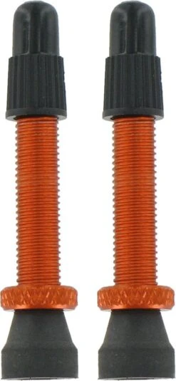 VAR Kit 2 Tubeless Valves 35mm Aluminium Orange