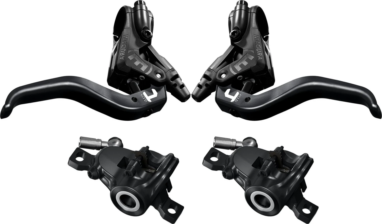 Magura MT4 Pair Of Disc Brake Black (without Disc) 2017 1 Magura MT4 Pair Of Disc Brake Black (without Disc) 2017