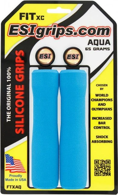 ESI Grips ESI Fit XC Grips - Aqua 1 ESI Grips ESI Fit XC Grips - Aqua