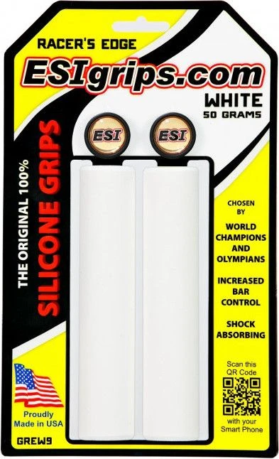 ESI Grips ESI Racers Edge 30mm Grips - White 1 ESI Grips ESI Racers Edge 30mm Grips - White