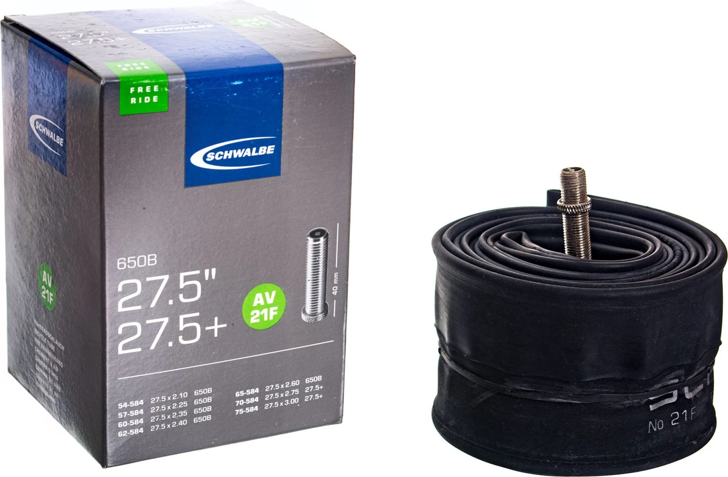 Schwalbe Freeride Tube 27.5/27.5 Plus Schrader 40 Mm 1 Schwalbe Freeride Tube 27.5/27.5 Plus Schrader 40 Mm