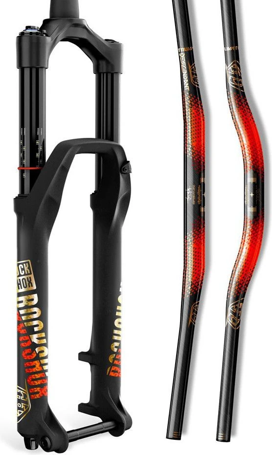 RockShox Decal Kit Troy Lee Design 35mm Gold / Orange 1 RockShox Decal Kit Troy Lee Design 35mm Gold / Orange