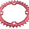 Race Face Narrow Wide Single Chainring 104mm BCD (Threaded Holes) Red