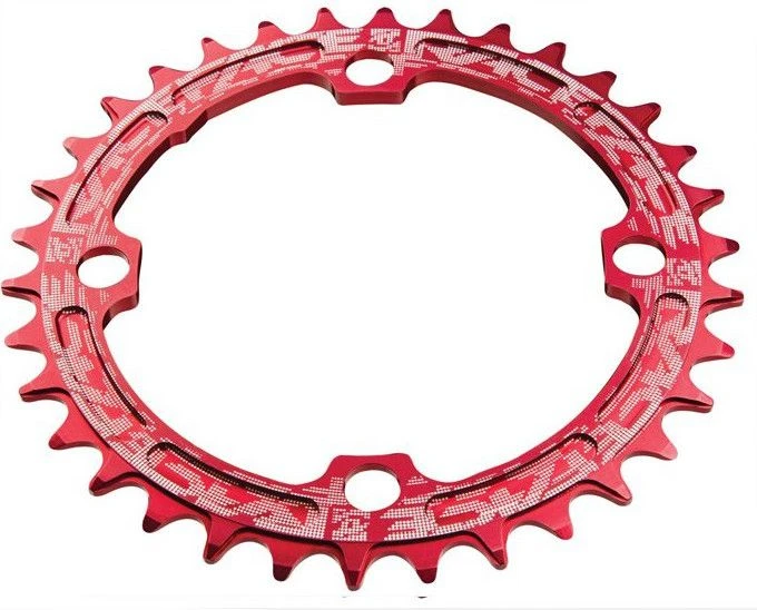 Race Face Narrow Wide Single Chainring 104mm BCD (Threaded Holes) Red 1 Race Face Narrow Wide Single Chainring 104mm BCD (Threaded Holes) Red
