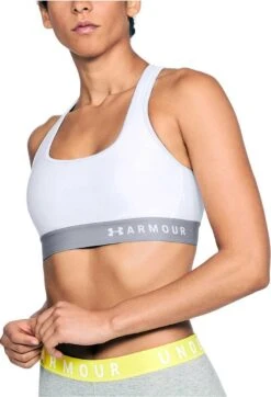 Under Armour Armour Mid Crossback Sports Bra White
