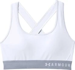 Under Armour Armour Mid Crossback Sports Bra White -MAXXIS Sales 5b4c46512db4e