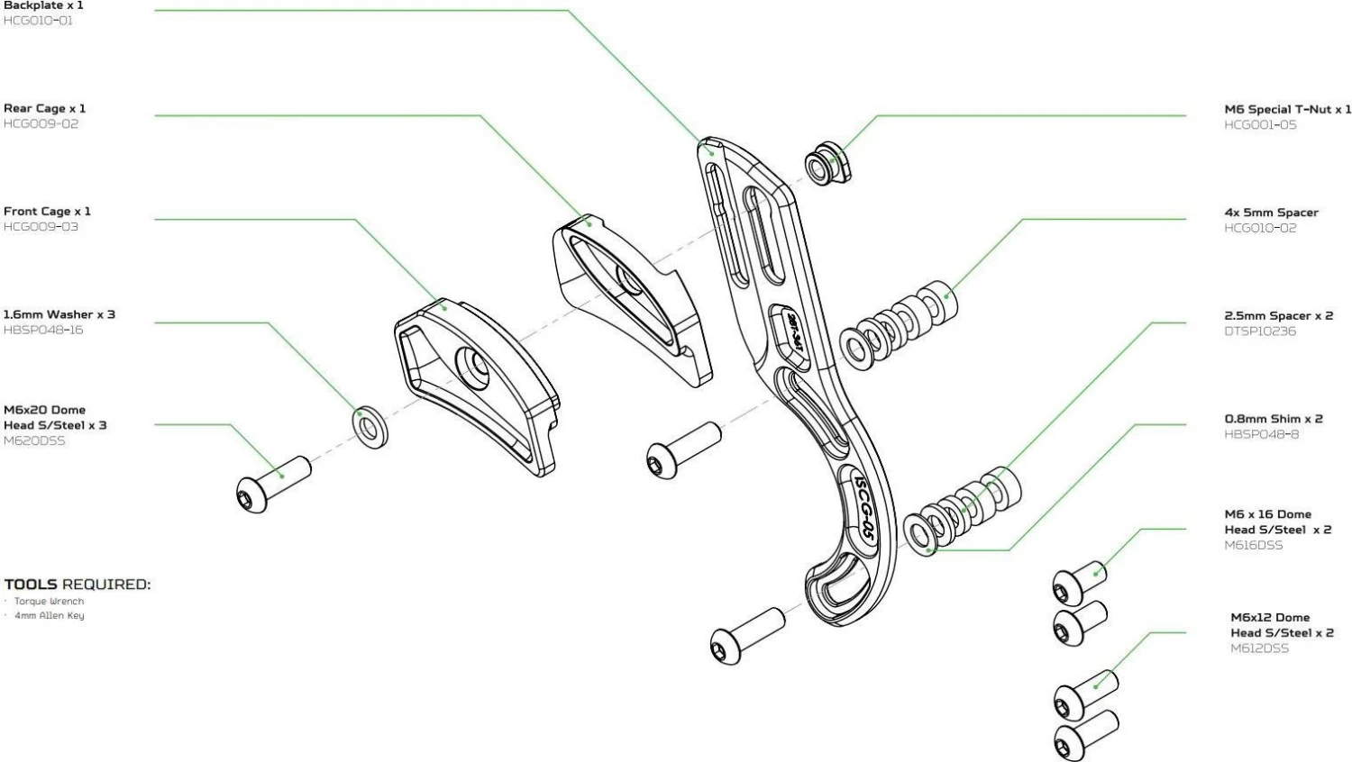 Hope Shorty Chain Guide (28-36) ISCG05 Blue 4 Hope Shorty Chain Guide (28-36) ISCG05 Blue - Image 4